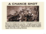 A Chance Shot, Navy Recruiting Station, c.1914 Print