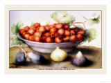 Dish of Cherries with Figs and Medlars Posters par Giovanna Garzoni