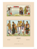 Colorful Costumes of India Poster by Racinet 
