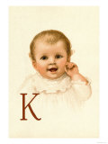 Baby Face K Print by Ida Waugh