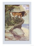 Robinson Crusoe: The Most Hideous Roar Poster by Milo Winter