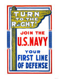 Join the U.S. Navy, Your First Line of Defense, c.1917 Posters