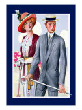 Two-Button Long Soft Roll Half-Peaked Prints