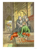 Nuns Caring for Robin Hood Print