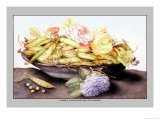 Bowl with Pears and Two Roses Photographie par Giovanna Garzoni