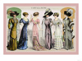 L'Art de la Mode: An Assortment of Elegant Gowns Posters