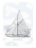 Six-Beam Cutter Sail Plan Posters by Charles P. Kunhardt