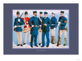 U.S. Navy: Uniforms, 1899 Lámina por Werner U.S. Navy: Uniforms, 1899 Lámina por Werner