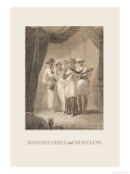 Dancing Girls and Musicians Print by Baron De Montalemert