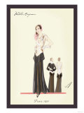 Eveningwear in Black and White Plakaty