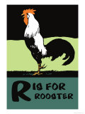 R is for Rooster Affiches par Charles Buckles Falls
