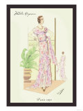 Layered Summer Dress in Flower Print Pósters Layered Summer Dress in Flower Print Pósters