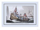 Ship's Boat Attacking a Whale Prints by J.h. Clark