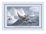 Greenlanders Seal Catching Prints by J.h. Clark
