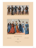 Knights and Maidens of the Middle Ages Posters par Racinet 