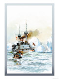U.S. Navy: Icy Sea Print by Willy Stower