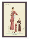 Pink Daytime Dress and Overcoat Lámina Pink Daytime Dress and Overcoat Lámina
