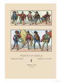 Masculine French Fashions of the Sixteenth Century Posters by Racinet 