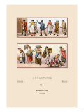 Styles of the English Commonfolk, Nineteenth Century Prints by Racinet 