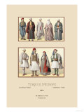 Assorted Fashions of European Turkey Posters par Racinet 