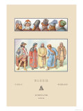 Masculine Fashions of Russia Prints by Racinet 