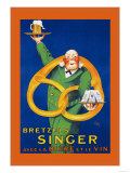 Bretzels Singer, Avec la Biere et la Vin Prints by Lotti 
