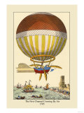 First Channel Crossing by Air, 1785 Print
