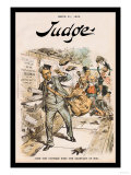 Judge Magazine: John the Postman Rams the Gauntlet of Mud Poster von Victor 