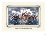 Death of General Packenham Print by J. Downes