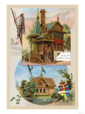 Russian Residence and the Pavilion of Sweden at the Paris Exhibition, 1889 Posters