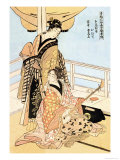 Two Musicians Prints by Utamaro Kitagawa 