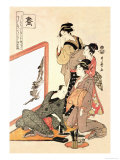 Painting at Home Posters par Utamaro Kitagawa 