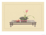 Daylily and Pomegranate Posters by Sofu Teshigahara
