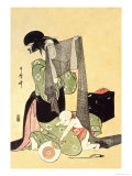 Japanese Mother and Child Posters by Utamaro Kitagawa 