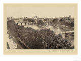 The Seine and the City-Isle Poster by Helio E. Ledeley