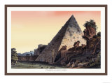 Pyramid of Caius Cestius Print by M. Dubourg
