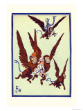 Monkeys Flew Away with Dorothy Affiches par William W. Denslow