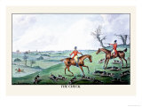 Fox Hunters and Hounds in an Open Field Poster by Henry Thomas Alken