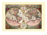 Orbis Terrarum Typus Affiche par Jan Baptist Vrients