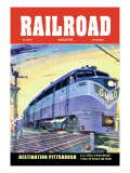 Railroad Magazine: Destination Pittsburgh, 1952 Print