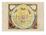 The Ptolemaic Understanding of the Universe Poster par Andreas Cellarius