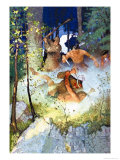 The Fight in the Forest Posters by Newell Convers Wyeth