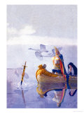 Arthur and Excalibur Affiche par Newell Convers Wyeth