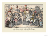 Pyrrhus Arrives in Italy with His Troupe Poster by John Leech