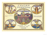 Pushkin Affiche par Ivan Bilibin