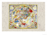 Celestial Sky Chart Affiches par Andreas Cellarius