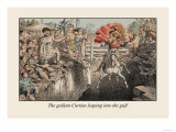 The Gallant Curtius Leaping Into the Gulf Posters by John Leech