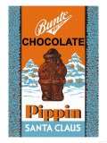 Chocolate Pippin Santa Claus Posters