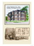 Four-Apartment Two-Story Building Posters by Geo E. Miller