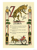 Z for Zebra Posters by Tony Sarge